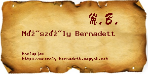Mészöly Bernadett névjegykártya