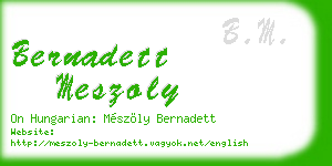 bernadett meszoly business card